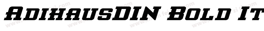 AdihausDIN Bold Ital字体转换